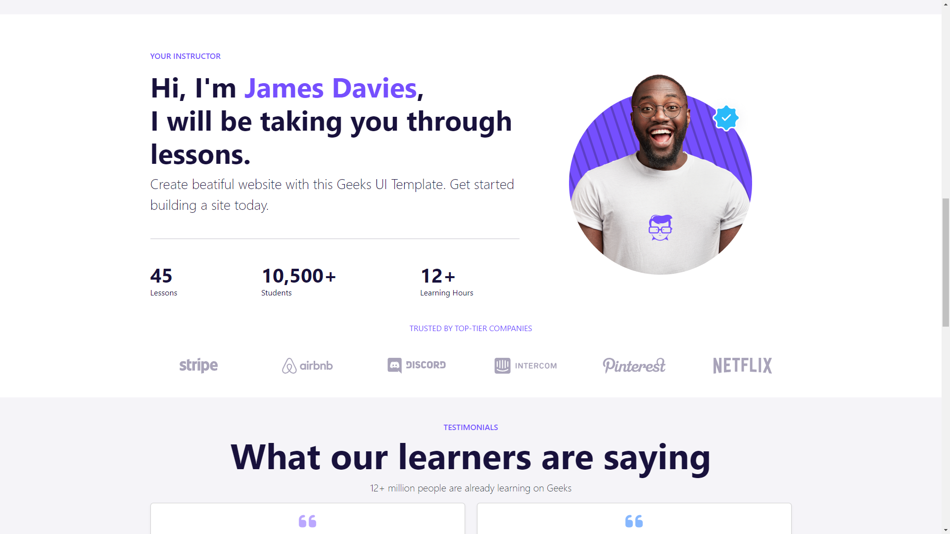 Course Lead Geeks Bootstrap Template